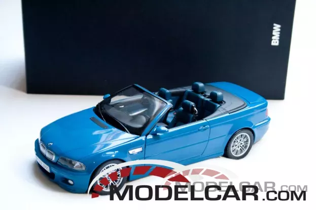 Kyosho BMW M3 convertible e46 Laguna Seca Blue dealer edition 1:18 80430024432