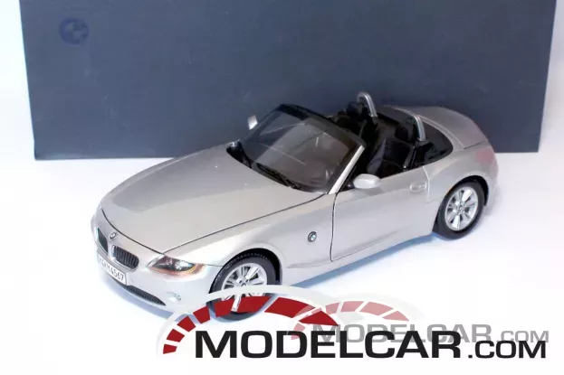 Kyosho BMW Z4 e85 convertible silver dealer edition 1:18 80430144056