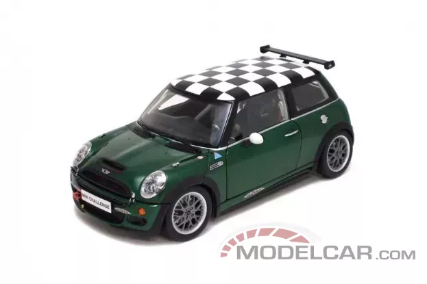 Kyosho Mini Cooper S John Cooper Works Challenge R53 Green Checker Flag 1:18 08557G