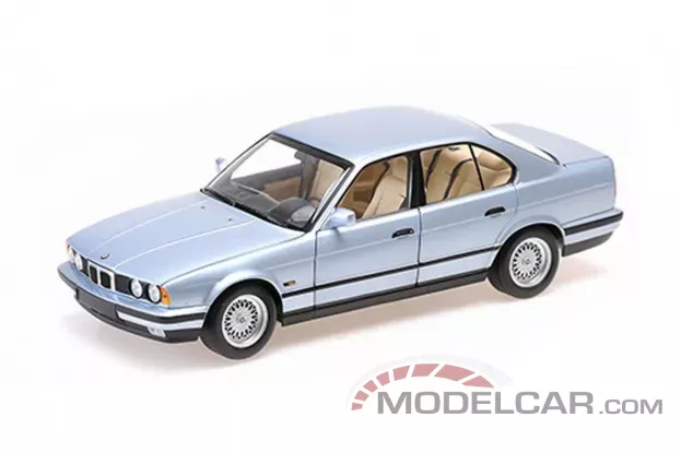 Minichamps BMW 535I E34 1988 light blue metallic 1:18 100024007