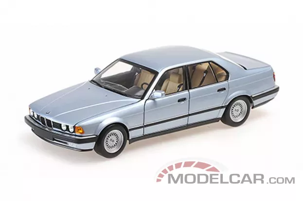 Minichamps BMW 730I E32 1986 light blue metallic 1:18 100023008