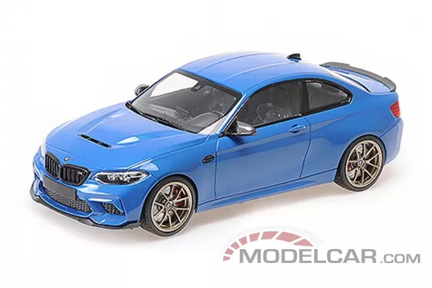 Minichamps BMW M2 CS 2020 blue metallic with gold wheels 1:18 155021027
