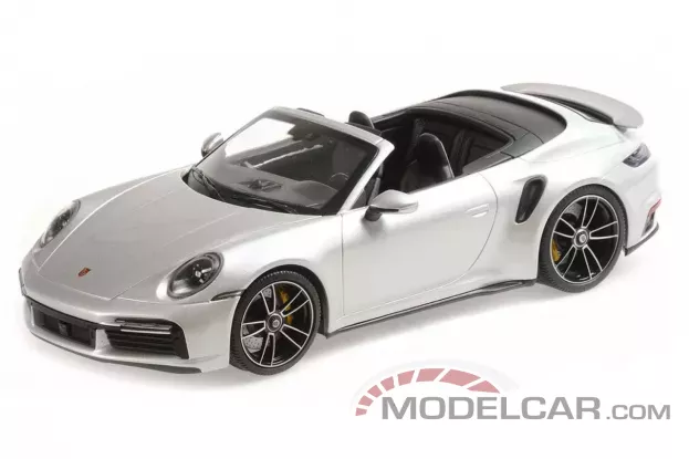 Minichamps Porsche 911 992 Turbo S Cabriolet 2020 Silver 1:18 155069082
