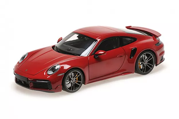 Minichamps Porsche 911 992 Turbo S Sport Design coupe red 1:18 110069071