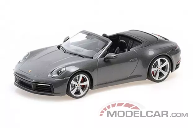 Minichamps Porsche 911 Carrera 4S Cabriolet 2019 Grey Metallic 1:18 155067336
