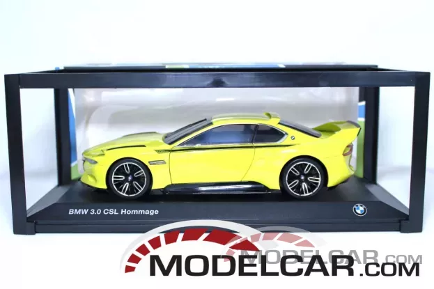 Norev BMW 3.0 CSL Hommage Yellow dealer edition 1:18 80432413753