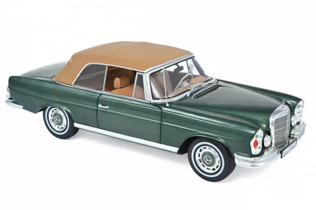Norev Mercedes-Benz 280 SE W108 Convertible 1969 Green metallic 1:18 183434