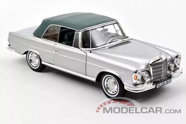 Norev Mercedes-Benz 280 SE W108 Convertible 1969 Silver metallic 1:18 183761