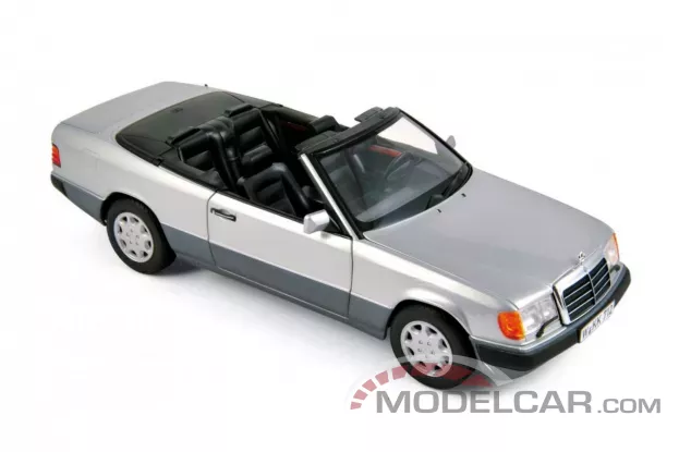 Norev Mercedes-Benz 300 CE-24 convertible W124 1990 Silver metallic 1:18 183565