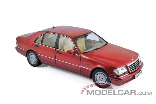 Norev Mercedes-Benz S500 W140 1997 Red metallic 1:18 183579