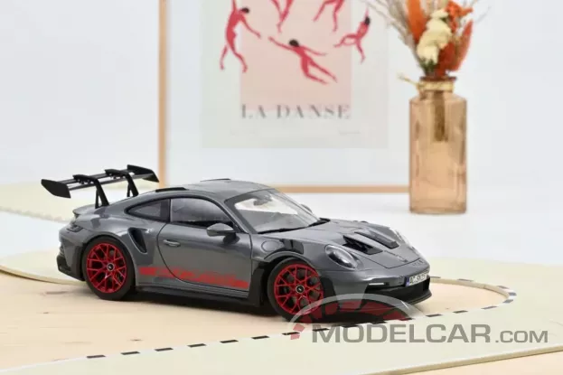 Norev Porsche 911 GT3 RS 2022 Arctic grey Pyro red 1:18 187350