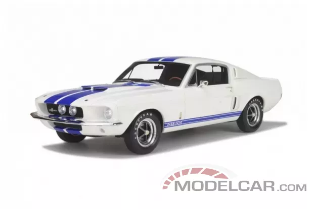 Ottomobile Ford Mustang 1 Shelby GT500 1967 Wimbledon white and blue stripes 1:12 G022