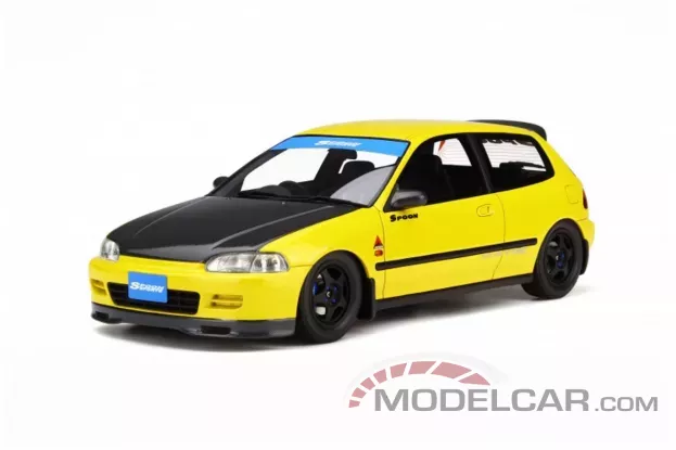 Ottomobile Honda Civic EG6 SiR II SPOON 1992 Yellow Carnival Y53 1:18 OT524