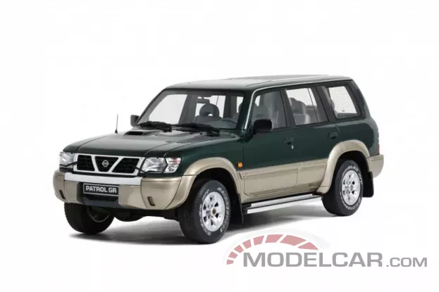 Ottomobile Nissan Patrol GR Y61 1998 Basil Green Pearl DL0 Beige ES6 1:18 OT433