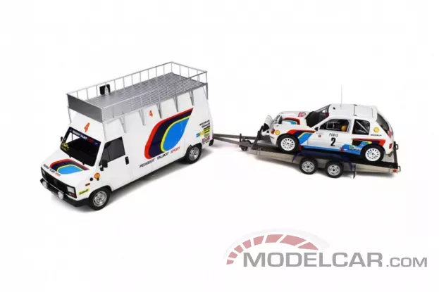 Ottomobile Pack rallye Monte Carlo 1985 Peugeot 205 A. Vatanen T. Harryman 1:18 OT328