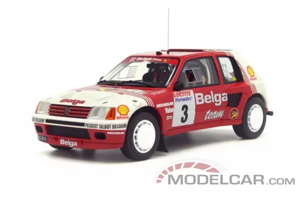 Ottomobile Peugeot 205 T16 Groupe B Rallye Ypres 1985 1:18 OT647