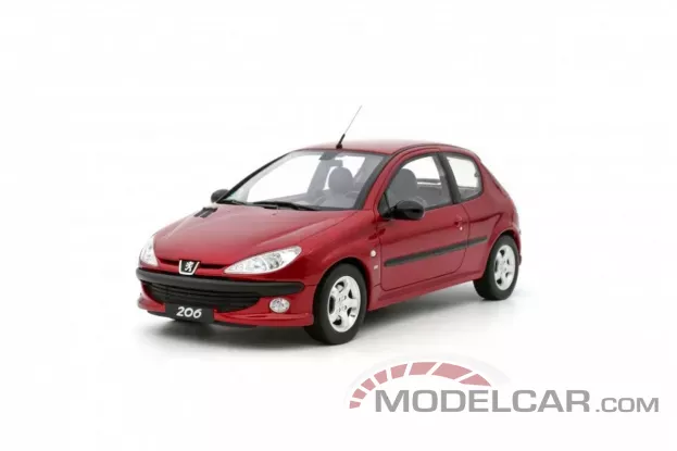 Ottomobile Peugeot 206 S16 1999 Rouge Lucifer EKQ 1:18 OT1039