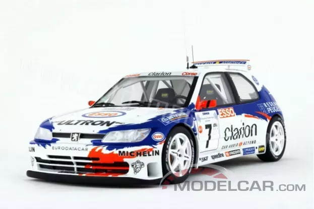 Ottomobile Peugeot 306 Maxi Tour de Corse white blue 1:18 OT076