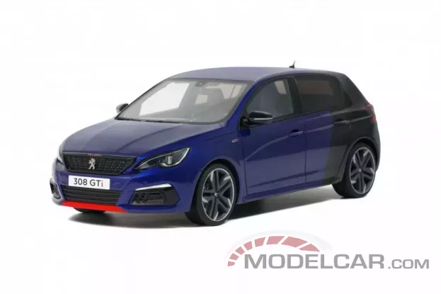 Ottomobile Peugeot 308 GTI 2018 Bleu Magnetic Black 1:18 OT922