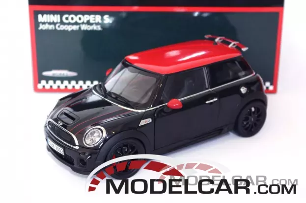 Kyosho Mini Cooper S John Cooper Works R56 black red dealer edition 1:18 80432221453