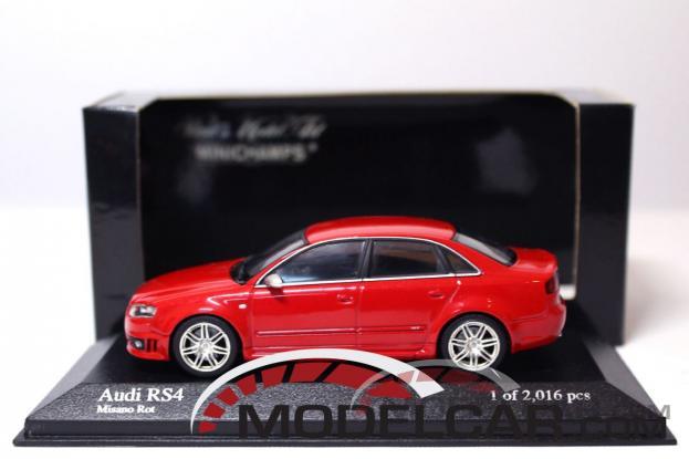 Minichamps Audi RS4 sedan B7 أحمر