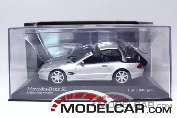 Minichamps Mercedes-Benz SL500 W230 Iridium Silver 1:43 400036130