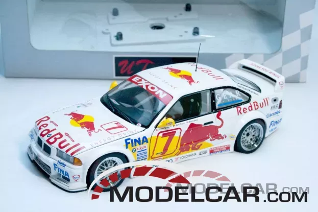 UT Models BMW M3 GTR e36 Red Bull Quester Said Deuz 1997 white 1:18 39715