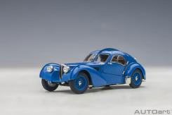 AUTOart Bugatti Type 57SC Atlantic Blue with Blue metal wire spoke wheels 50947