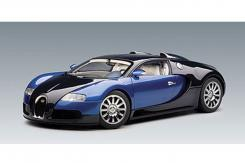 AUTOart Bugatti Veyron 16.4 Production Car Black Blue Metallic 70907
