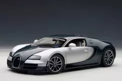 AUTOart Bugatti Veyron Super Sport Dark Blue with Silver White Doors 70939