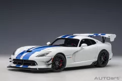 AUTOart Dodge Viper GTS-R Commemorative Edition ACR VX 2017 White with Pearl Blue Stripes 71731