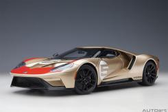 AUTOart Ford GT 2022 Holman Moody Heritage Edition Holman Woody Gold with Heritage Red and Oxford White accents 72928