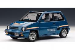 AUTOart Honda City Turbo II Blue with Stripes and Motocompo in White 73283