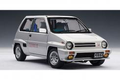 AUTOart Honda City Turbo II Silver with Motocompo in Red 73281