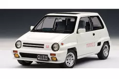 AUTOart Honda City Turbo II White with Motocompo in Yellow 73282