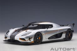 AUTOart Koenigsegg Agera RS Moon Silver Carbon with Orange Accents 79024