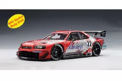 AUTOart Nissan Skyline GT-R R34 JGTC 2002 Xanavi Nismo 22 Commemorative Edition with Satoshi Motoyama Driver Figure and Display Case 80285