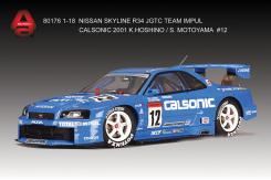AUTOart Nissan Skyline R34 JGTC 2001 Team Impul Calsonic 12 80176