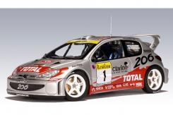 AUTOart Peugeot 206 WRC 2001 M.Gronholm T.Rautiainen 1 80157