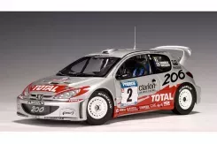AUTOart Peugeot 206 WRC 2002 M.Gronholm T.Rautiainen 2 Winner of Rally New Zealand 80257