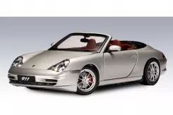 AUTOart Porsche 911 996 Carrera Convertible Facelift 2001 Arktissilber Metall 77855