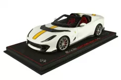 BBR Ferrari 812 Competizione A Avus White Color With Yellow Stripe P18209E