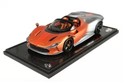 BBR Ferrari Daytona SP3 Icona Series Titanium Grey And Orange P18214ST1