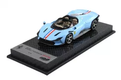 BBR Ferrari Daytona SP3 Serie Icona Azzurro La Plata French Stripe BBRC267APST1