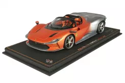 BBR Ferrari SP3 Daytona Icona Series Metallic Matt Silver And Met Orange P18214ST