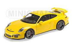 Minichamps Porsche 911 991 GT3 2013 Yellow Silver wheels 110062722