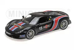 Minichamps Porsche 918 Spyder 2013 with Weissach Package matt black with Martini stripes 110062445