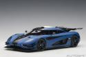 AUTOart Koenigsegg One:1 Imperial Blue Carbon with White Accents 79018