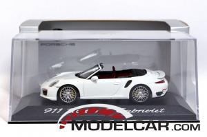 Minichamps Porsche 911 991 Turbo S convertible أبيض